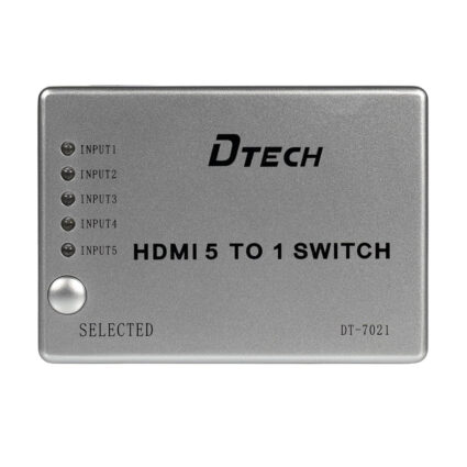 Комутатор 4K@30Hz HDMI 5x1 Dtech DT-7021 (MS) - Зображення 2