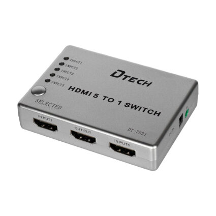 Комутатор 4K@30Hz HDMI 5x1 Dtech DT-7021 (MS) - Зображення 3