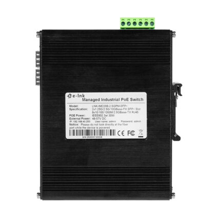PoE-комутатор 10-портовий керований L2+ E-LINK LNK-IMC208-2.5GPM-SFP+ 2.5G з 8 портами PoE, 240W — изображение 4