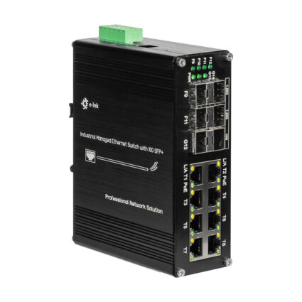 PoE-комутатор 14-портовий керований L2+ E-LINK ETH-IMC2408MP гігабітний з 8 портами PoE, 240W — изображение 3