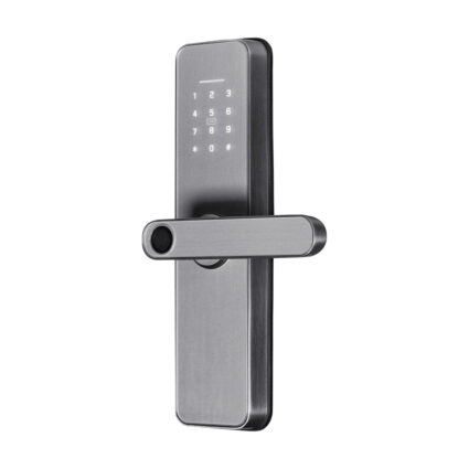 Замок біометричний автономний Trinix TRL-5405BTF Silver L/R з Bluetooth, зчитувачем відбитків пальців і карт Mifare - Зображення 2