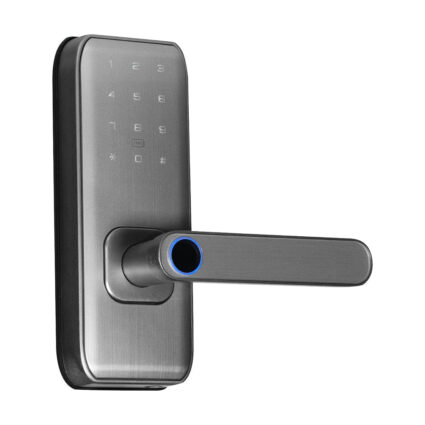 Замок біометричний автономний Trinix TRL-5406BTF Silver L/R з Bluetooth, зчитувачем відбитків пальців і карт Mifare — изображение 3