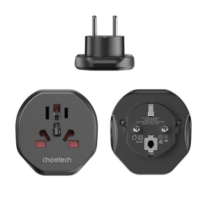 Перехідник мережевий EU – універсальна розетка Choetech PD5030 2500W 10A — изображение 3