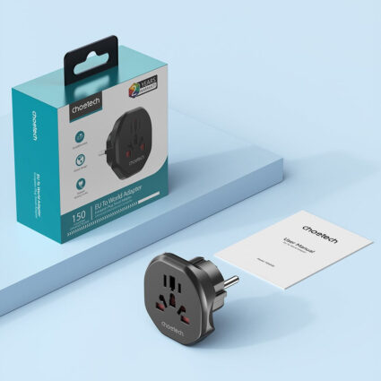 Перехідник мережевий EU – універсальна розетка Choetech PD5030 2500W 10A — изображение 4