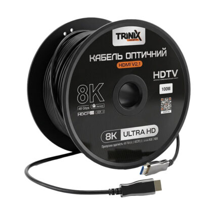 Кабель HDMI V2.1 оптичний Trinix 100м (AOC-HDMI8k-100m) — изображение 3