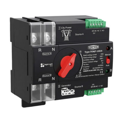 Автоматичний перемикач (АВР) під DIN-рейку TOMZN TOQ7/2P 100A 2 полюси - Зображення 4
