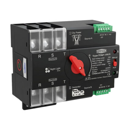 Автоматичний перемикач (АВР) під DIN-рейку TOMZN TOQ7/3P 100A 3 полюси - Зображення 3