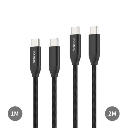 Кабель Choetech ХСС-1060 Black USB-C to USB-C PD3.1 240W 1m+2m, набір з 2 шт.