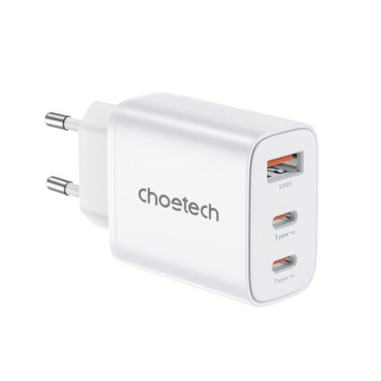 Мережевий зарядний пристрій Choetech PD3046 PD30W GAN USB-A+2xUSB-C White