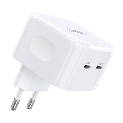 Мережевий зарядний пристрій Choetech Q5008 PD35W 2xUSB-C White