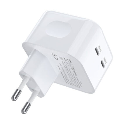 Мережевий зарядний пристрій Choetech Q5008 PD35W 2xUSB-C White — изображение 2