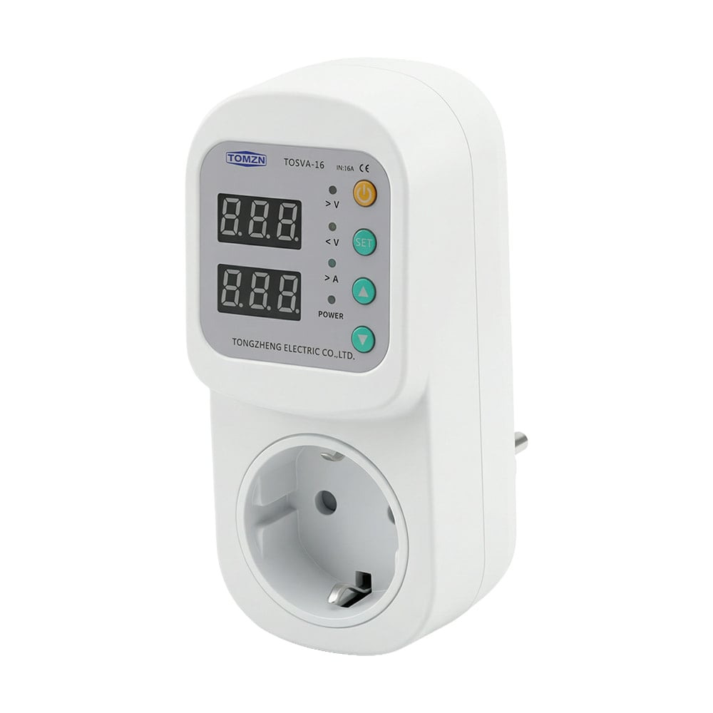 000025163_1_23 Реле контролю напруги та струму в розетку TOMZN TOSVA-16 EU 16A - Зображення 1