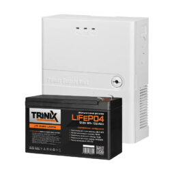 Комплект резервного живлення Trinix: джерело безперебійного живлення PSU-1203LED(P) LiFePO4 і акумуляторна батарея LFP 12V8Ah LiFePO4