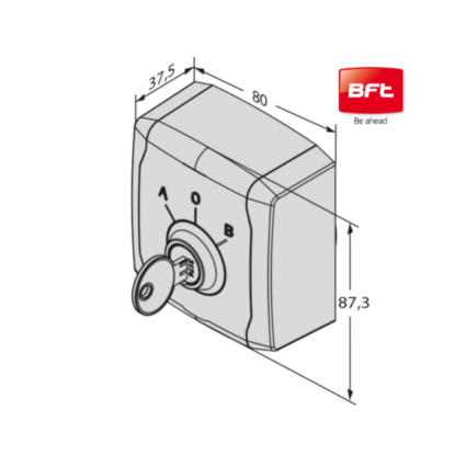 QBO KEY WM кнопка-ключ провідна 2-позиційна — изображение 2