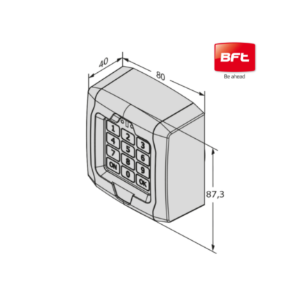 QBO TOUCH пульт кодовий 10-ти канальний бездротовий, в корпусі IP 55 — изображение 2