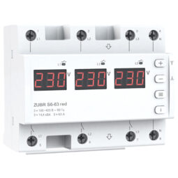 Реле напруги ZUBR S6-63 red 3х63 Ампер
