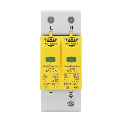 Обмежувач напруги TOMZN TOV1-20/2P 275V AC 10-20kA під DIN-рейку 2 полюси - Зображення 2