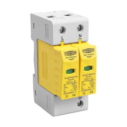 Обмежувач напруги TOMZN TOV1-20/2P 275V AC 10-20kA під DIN-рейку 2 полюси - Зображення 3