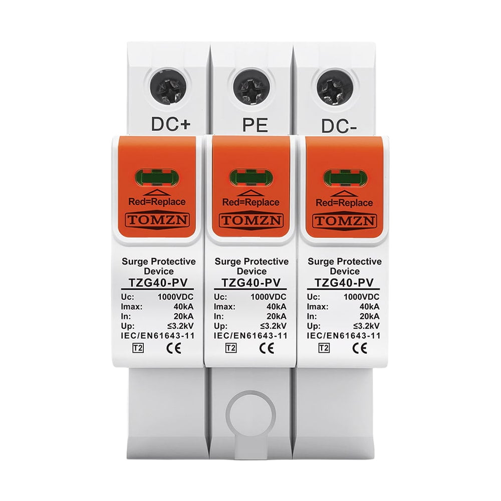 000025212_1_11_111 Обмежувач напруги TOMZN TZG40-PV 3P 1000V DC під DIN-рейку - Зображення 1