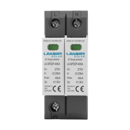 Обмежувач напруги Leader LA-SPD2P-40KA (1P+N) 275V AC під DIN-рейку - Зображення 2