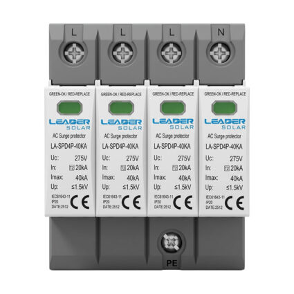Обмежувач напруги Leader LA-SPD4P-40KA (3P+N) 275V AC під DIN-рейку - Зображення 2