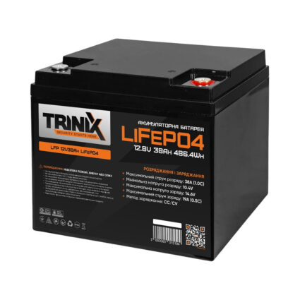 Комплект резервного живлення 500W 486.4Wh: інвертор з функцією ДБЖ Kraft KRF-AVR600VA/500W-12V + акумуляторна батарея LiFePO4 12.8V 38Ah Trinix 12V38Ah - Зображення 2