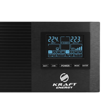 Інвертор Kraft KRF-AVR600VA/500W-12V з правильною синусоїдою під зовнішній акумулятор — изображение 3