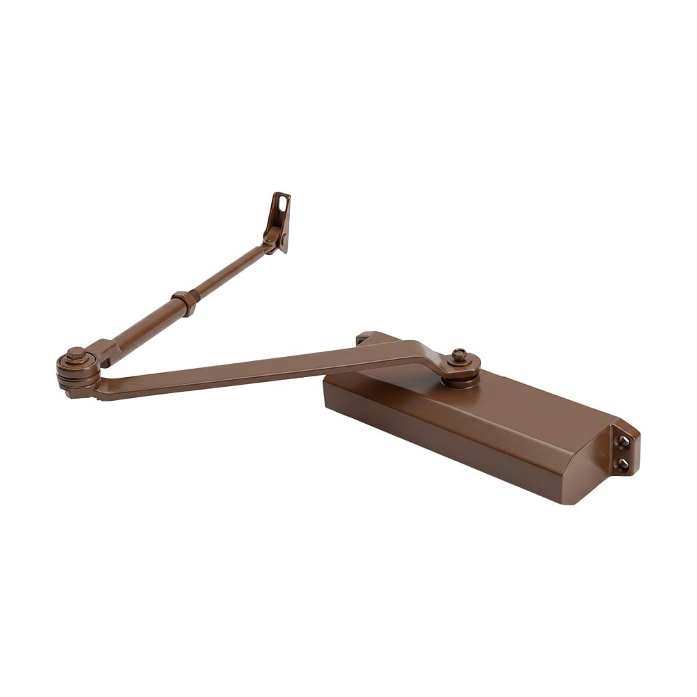 000025022_1_2_49 Дверний доводчик Dortec DT-65HA Brown 85-120кг з фіксацією дверей у відчиненому положенні - Зображення 1