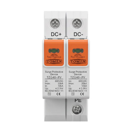 Обмежувач напруги TOMZN TZG40-PV 2P 600V DC під DIN-рейку — изображение 3