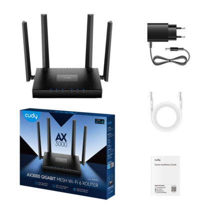 WiFi 6 Mesh-маршрутизатор Cudy WR3000E V2 дводіапазонний гігабітний AX3000 - Зображення 3