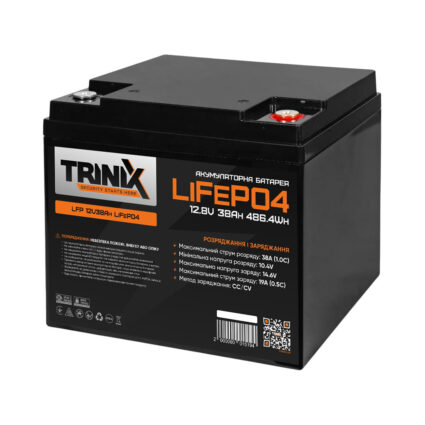 Комплект резервного живлення 640W 486.4Wh: інвертор з функцією ДБЖ Kraft KRF-AVR800VA/640W-12V + акумуляторна батарея LiFePO4 12.8V 38Ah Trinix LFP  12V38Ah - Зображення 2