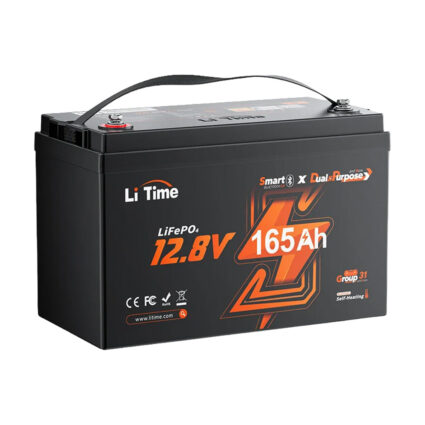 Комплект резервного живлення 1000W 2112Wh: інвертор з функцією ДБЖ Kraft KRF-AVR1200VA/1KW-12V + акумуляторна батарея LiFePO4 12.8V 165Ah з Bluetooth та підігрівом LiTime Dual Purpose L12V165-150-DP-BT-CCA1K2-4-A100 стартерна / тягова - Зображення 3