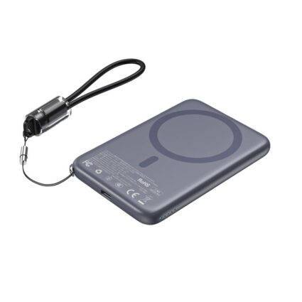Повербанк 5000mAh Choetech B861 Grey 20W QC3.0 PD3.0 бездротова магнітна зарядка MagSafe