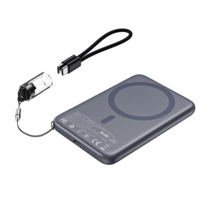 Повербанк 5000mAh Choetech B861 Grey 20W QC3.0 PD3.0 бездротова магнітна зарядка MagSafe — изображение 2