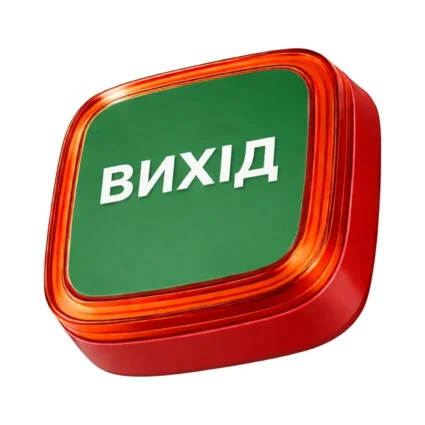 Ajax EN54 FireProtect (VAD) red пожежний світловий "ВИХІД" Cповіщувач