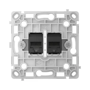 Ajax OutletCore (LAN) vertical black Механізм інтернет розетки