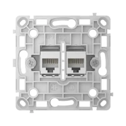 Ajax OutletCore (LAN) vertical white Механізм інтернет розетки