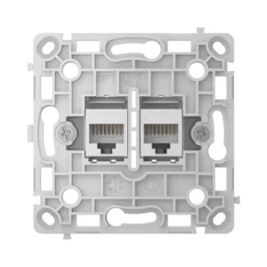 Ajax OutletCore (LAN) vertical white Механізм інтернет розетки