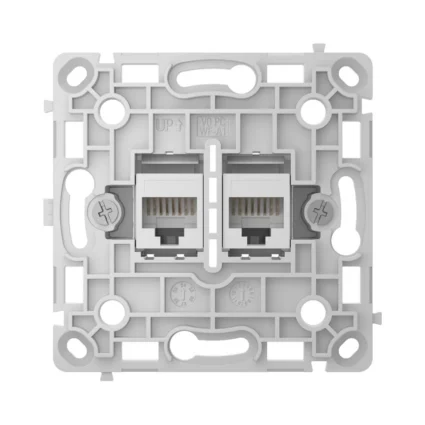Ajax OutletCore (LAN) vertical white Механізм інтернет розетки