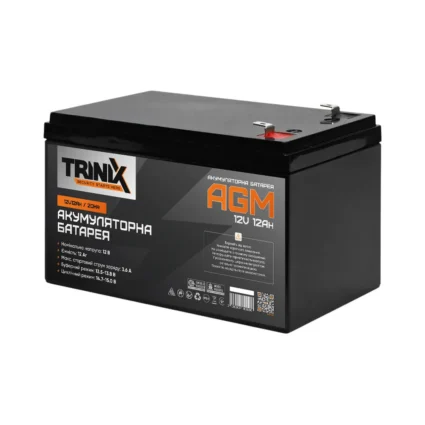 Акумуляторна батарея 12В 12А*год Trinix 12V12Ah/20Hr AGM свинцево-кислотна
