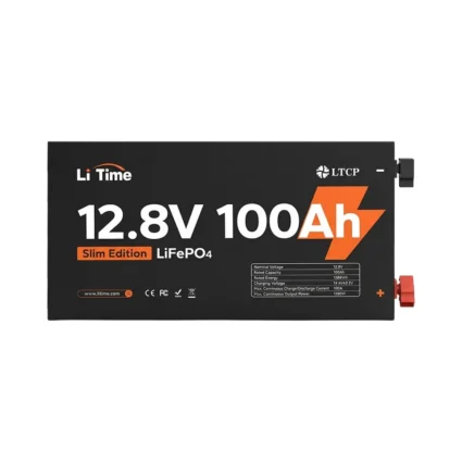 Акумуляторна батарея літій-залізо-фосфатна 12.8В 100А*год LiFePO4 LiTime Slim 12V100-100-SLIM-LTCP-4-SE100 ультратонка - Зображення 3