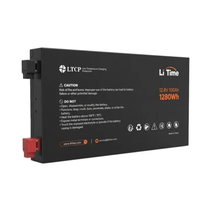 Акумуляторна батарея літій-залізо-фосфатна 12.8В 100А*год LiFePO4 LiTime Slim 12V100-100-SLIM-LTCP-4-SE100 ультратонка - Зображення 6