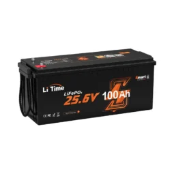 Акумуляторна батарея літій-залізо-фосфатна з Bluetooth 25.6В 100А*год LiFePO4 LiTime L24V100-100-BASIC-BT-8-A160