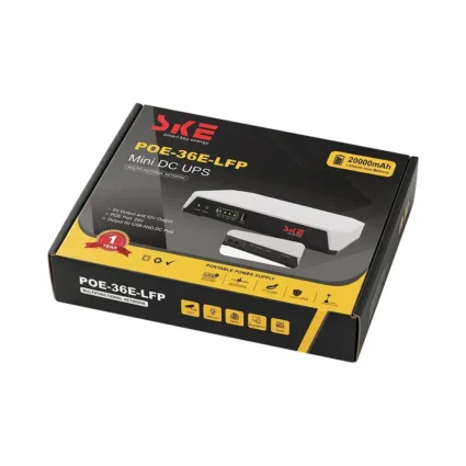 Джерело безперебійного живлення Mini UPS SKE POE-36E-LFP 24V 20000mAh 5V/9V/12V/24V/PoE, LiFePO4 4*5Ah, для роутера та оптичного терміналу