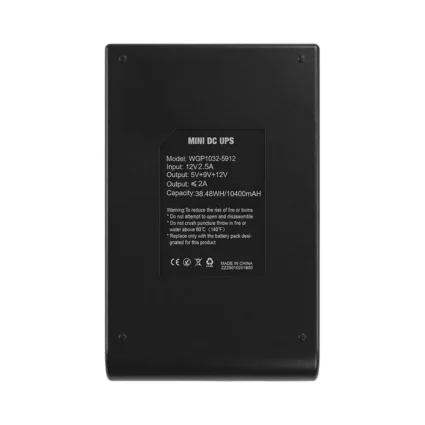 Джерело безперебійного живлення Mini UPS WGP UPS1032 10400mAh 5V/9V/12V, Li-ion 4*2.6Ah, для роутера та оптичного терміналу