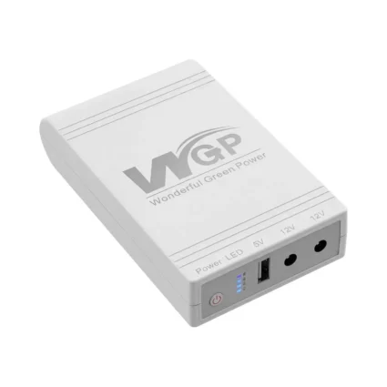 Джерело безперебійного живлення з блоком живлення Mini UPS WGP UPS103C Quick Charge 20000mAh 5V/12V/12V, Li-ion 4*5Ah, для роутера та оптичного терміналу. Блок живлення 12/3А (36W)