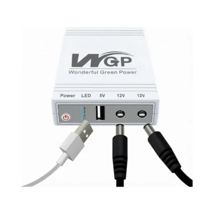 Джерело безперебійного живлення з блоком живлення Mini UPS WGP UPS103C Quick Charge 20000mAh 5V/12V/12V, Li-ion 4*5Ah, для роутера та оптичного терміналу. Блок живлення 12/3А (36W)