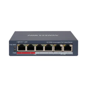 Hikvision DS-3E0106P-E/M(B) POE Комутатор 6 портів некерований