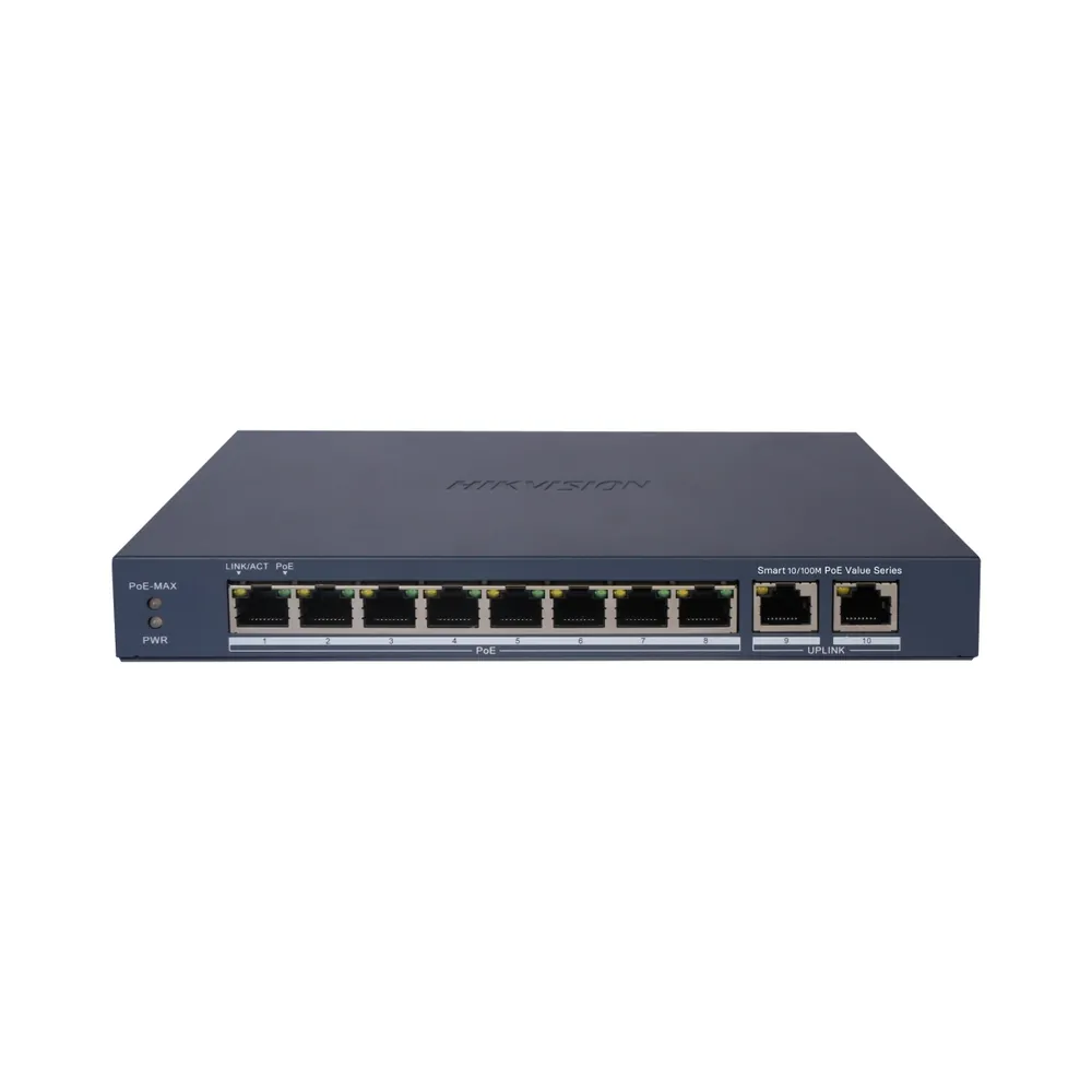 Hikvision DS-3E1310P-EI/MPoE Комутатор 10 портів керований Hikvision DS-3E1310P-EI/MPoE Комутатор 10 портів керований
