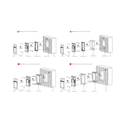 Hikvision DS-KD8003-IME1(B)/Flush/Europe BV Модуль розширення панелі виклику - Зображення 2